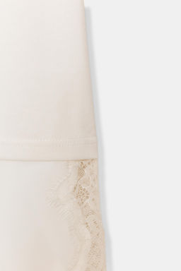 CONTRAST LACE T-SHIRT - Zara фото 6