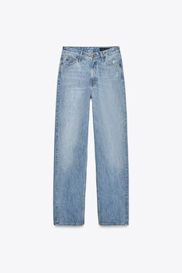 ZW COLLECTION STRAIGHT HIGH-WAIST JEANS - Zara фото 5