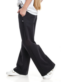 Брюки с карманами черные школьные штаны 22-2008 черный - Mini maxi фото 4