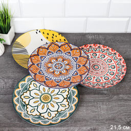 Блюдо круглое 21,5 см / ZY014 /уп 60/