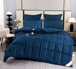 Одеяло Alanna Страйп-сатин с простыней и наволочками Зима ODALASS004