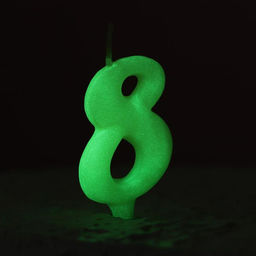Свеча для торта цифра «Люминесцентная», 5.5 см, цифра 8