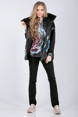 Толстовка из футера  комбинированного с плащевкой - А+б коллекция фото 15