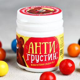 Жевательная резинка Антигрустин: со вкусом тутти-фрутти, 40 г.