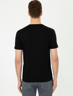 Черная облегающая базовая футболка - Cacharel фото 8