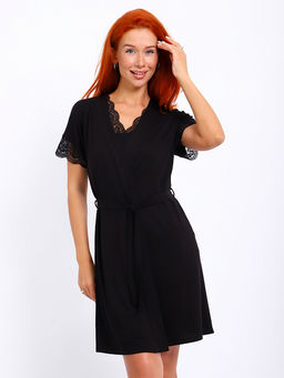 Халат женский ЭЛЕН (чёрный № 1) - Ивановская трикотажная компания фото 4