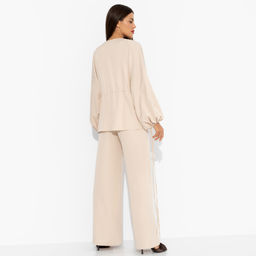 Брючный костюм нарядный Приручённый шик (3 в 1 бежевый) - Charutti фото 11