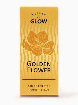 Туалетная вода женская Beauty&Glow Golden Flower, 60 мл, жасмин, слива, персик, ананас, роза, ландыш