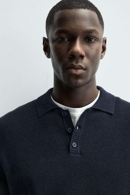 PURL KNIT POLO SHIRT - Zara фото 5