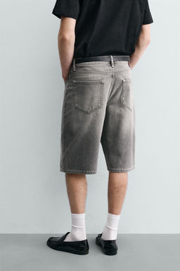 BERMUDA DENIM LOOSE FIT / Gris - Zara фото 3