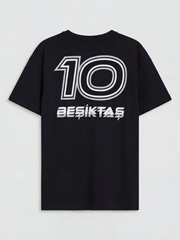 Bisiklet Yaka Be?ikta? Bask?l? Erkek ?ocuk Ti??rt