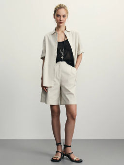 Шорты-бермуды с защипами / Zarina  фото 2