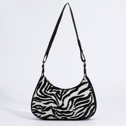 Сумка женская текстильная, 20×23×5.5 см, зебра