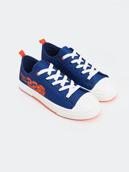 Bask?l? Ba?c?kl? Erkek ?ocuk Spor Ayakkab?