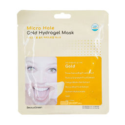 Омолаживающая гидрогелевая маска для лица с коллоидным золотом Micro Hole Gold Hydrogel Mask Beauugreen, Корея, 30 г Акция
