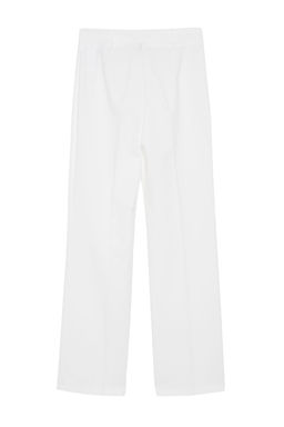 Bej Straight/Duz Kesim Yuksek Bel Nervur Dikisli Dokuma Pantolon TWOSS21PL0093