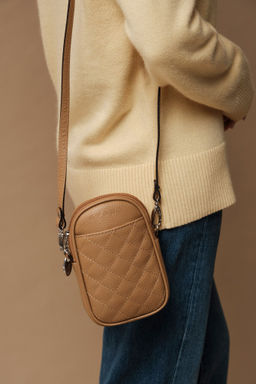 Сумка кожаная Azaro 30832 капучино