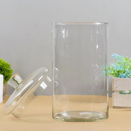 Ваза «Падерборн», с крышкой, 14.5×30 см, h=25 см (без крышки), прозрачная