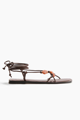 Sandalias de tiras con cuentas - H&m фото 3