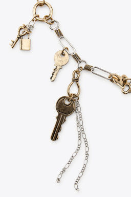 CONTRASTING METAL KEY BELT - Zara фото 7