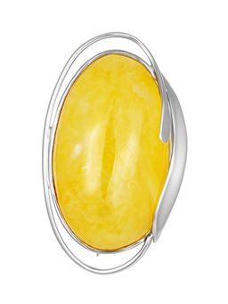 Брошь из натурального медового янтаря Риальто