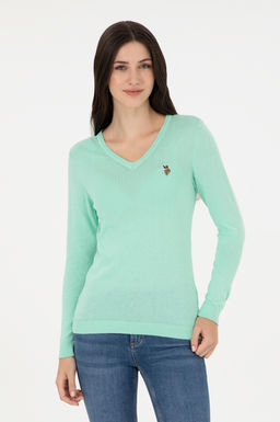 Свитер U.S. Polo Assn мятный из хлопка