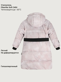 Пальто 6з7625 пудра