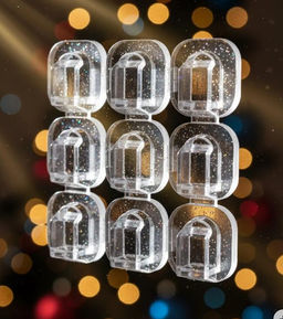 Крючки крепления 54 штуки прозрачные для гирлянды - 1000 деталей фото 2