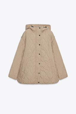 WATER REPELLENT HOODED PADDED JACKET - Zara фото 7