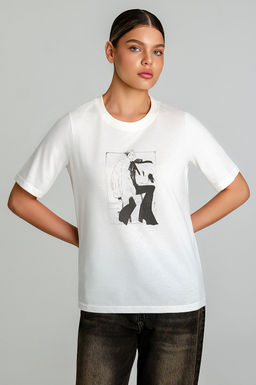 Арт. 31108 Футболка женская 44-52 (5 шт) Цвет:молочный - Калинка фото 13