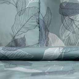 Постельное бельё Этель Евро Mint leaves, пододеяльник 200х217 см, наволочки 50х70 см 2 шт, 100% хлопок  фото 14