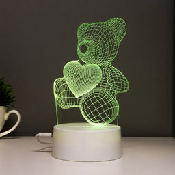 Светильник сенсорный Мишутка LED 7 цветов USB/от батареек белый