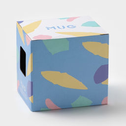 Кружка с ложкой Мистер, 380 мл, керамика, голубая