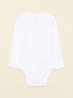 Bisiklet Yaka Uzun Kollu Basic Organik Pamuklu Erkek Bebek ??t??tl? Body 2li - Waikiki фото 2
