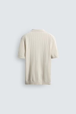 RIBBED KNIT POLO SHIRT - Zara фото 14