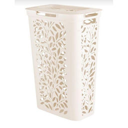 Корзина для белья 40л Leaves молочный 440*275*635м
