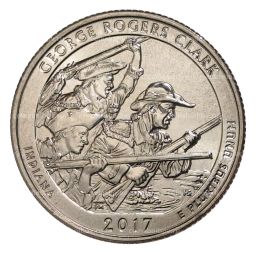 Монета 25 центов 2017 года Р Национальные парки №40 Национальный исторический парк имени Джорджа Р. Кларка