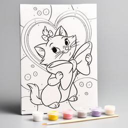 Картина по номерам для детей Кошечка Мари, 21?15 см, Коты Аристократы - Disney фото 7