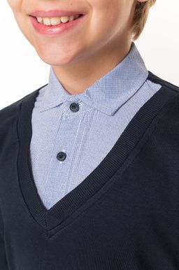 Джемпер-рубашка для мальчика Happy Fox фото 12