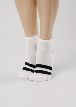 CLE Носки жен.Д5501 fashion база хл+эл белый/чёрный