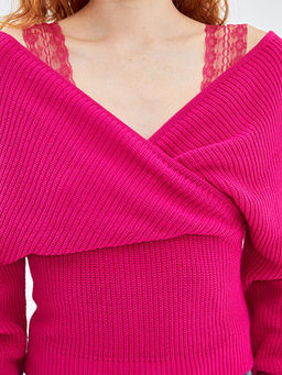 Kruvaze Yaka Kad?n Triko Kazak