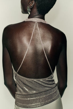 DRAPED HALTER TOP - Zara фото 7