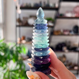 Фигурка Пагода фен-шуй резная из Флюорита - Радуга самоцветов фото 5