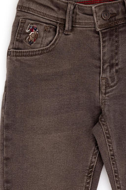 Коричневые джинсовые брюки для мальчика - U.s. polo assn фото 4