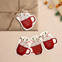 Цена за 20 шт. Шильдик на подарок Новый год «Тёплого Нового года», 6.5×7.5 см