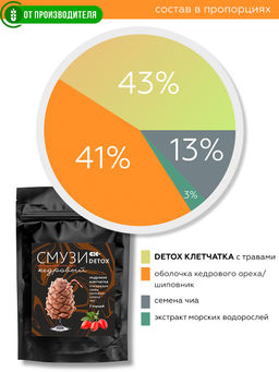 "СМУЗИ СК" "DETOX" КЕДРОВЫЙ 12 г х 7 пакетиков