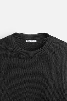 TEXTURED COTTON BLEND SWEATER - Zara фото 9