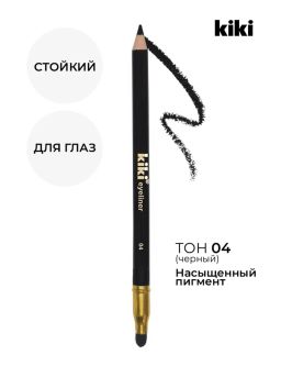 KIKI Карандаш для глаз с аппликатором 04, черный