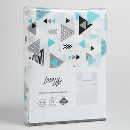 Постельное бельё LoveLife 1.5 сп Geometry 147*210,150*215,70*70-1 шт,100% хлопок,бязь 120г/м2  фото 5