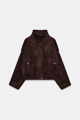 FAUX SUEDE JACKET WITH TABS - Zara фото 4